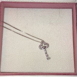 Diamond key necklace